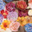 Bild von 1 Set ( 10 Stück/Set) PET DIY Scrapbook Sticker Aufkleber Blumen