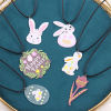 Imagen de 1 Unidad PU & Acrílico día de Pascua Collar con Colgante Multicolor Guirnalda Mensaje " Happy Easter "
