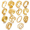Picture of Eco-friendly Stylish Ins Style 18K Gold Plated 304 Stainless Steel Open Round Rings For Women Party