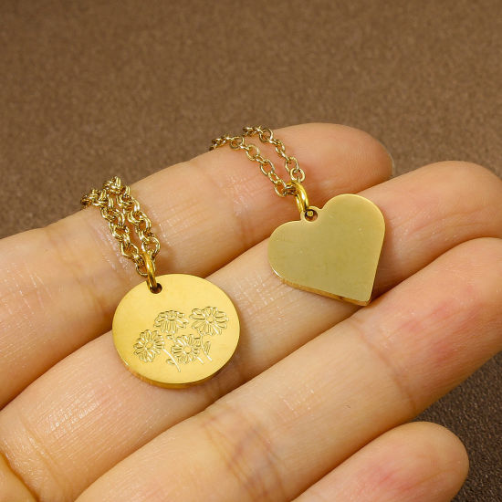 Picture of Eco-friendly 304 Stainless Steel Stylish Charms 18K Real Gold Plated Flower Hollow