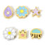 Picture of Eco-friendly 304 Stainless Steel Cute Beads For DIY Charm Jewelry Making Flower Gold Plated Multicolor Enamel