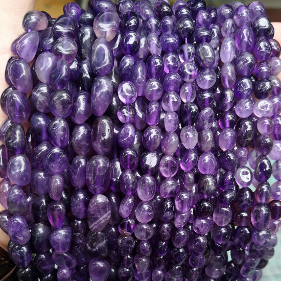 Image de 1 Enfilade Perles pour DIY Fabrication de Bijoux en Améthyste ( Naturel ) Irrégulier Violet