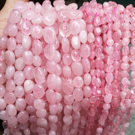 Rose Quartz ( Natural ) Beads For DIY Jewelry Making Irregular