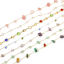 Picture of Brass & Gemstone Closed Soldered Link Cable Chain For Handmade DIY Jewelry Making Findings Gold Plated