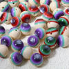 Picture of Resin Anatomy Jewerly Spacer Beads For DIY Jewelry Making Round Multicolor Eye Pattern About 12mm Dia, Hole: Approx 1.8mm