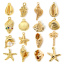 Picture of Brass Ocean Jewelry Charms 18K Gold Plated