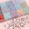 Bild von 10 Gramm Glas Rocailles Rocailles Perlen Rund Rocailles Bunt Farbverlauf ca. 3mm D.