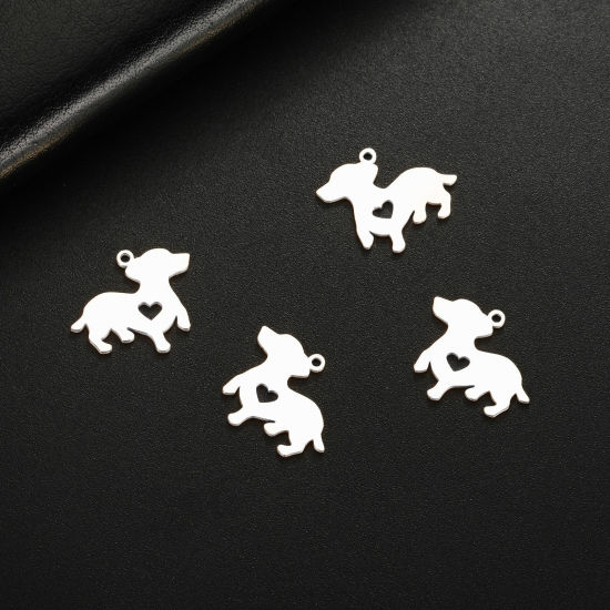 Imagen de 5 Unidades 304 Acero Inoxidable Mini Colgantes Charms Hueco