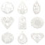 Immagine di 5 Pz 304 Acciaio Inossidabile Filigree Stamping Ciondoli Pendenti Tono Argento Filigrana