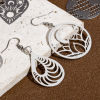 Picture of 304 Stainless Steel Filigree Stamping Pendants Silver Tone Hollow