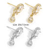 Picture of Eco-friendly Vacuum Plating Sweet & Cute Exquisite Real Gold Plated Copper & Cubic Zirconia Oval Drop Earrings For Women Party