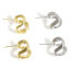 Image de 2 Pcs Placage Sous Vide Écologique À la Mode Boucles d'Oreilles Puces Géométrique en Cuivre Courbé Motifs ligne Plaqué Or Véritable Fête Pour Femmes