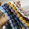 Picture of (Grade A) Lava Rock ( Natural Dyed ) Beads For DIY Jewelry Making Oval About 18mm x 14mm