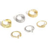 Picture of Brass Stylish Open Adjustable Semi Mount Ring For DIY Pearl Setting Lace Real Gold Plated Clear Rhinestone