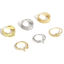 Picture of Brass Stylish Open Adjustable Semi Mount Ring For DIY Pearl Setting Lace Real Gold Plated Clear Rhinestone