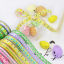 Image de 1 Rouleau Rubans Emballage Cadeau de Fête de Mariage Bricolage Décoration Artisanale de Couture en Polyester Jour de Pâques Multicolore 1cm