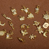 Bild von 2 Stück Messing Charms 18K Gold plattiert Sonne Insekt Klar Zirkonia
