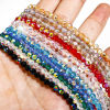 Imagen de 1 Sarta Vidrio Cuentas para la Fabricación de Joyas con Dijes de Bricolaje Ronda, Multicolor AB Color Sección Aprox 4mm Diámetro