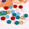 Bild von 2 Stück Muranoglas Valentinstag Perlen für die DIY-Schmuckherstellung Rose Bunt 3D ca 18mm x 18mm, Loch:ca. 1.2mm