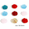 Bild von 2 Stück Muranoglas Valentinstag Perlen für die DIY-Schmuckherstellung Rose Bunt 3D ca 18mm x 18mm, Loch:ca. 1.2mm