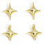 Picture of Brass Galaxy Charms 18K Real Gold Plated Star 3D Clear Cubic Zirconia 19mm x 14mm