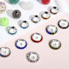 Picture of Iron Based Alloy Spacer Beads For DIY Jewelry Making Silver Tone At Random Mixed Color Rhinestone