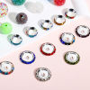 Picture of Iron Based Alloy Spacer Beads For DIY Jewelry Making Silver Tone At Random Mixed Color Rhinestone