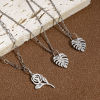 Picture of Eco-friendly 304 Stainless Steel Exquisite Charms Silver Tone Rose Flower Flower Leaves Hollow