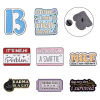 Picture of Simple Pin Brooches Irregular Message " B " Multicolor Enamel