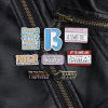 Picture of Simple Pin Brooches Irregular Message " B " Multicolor Enamel