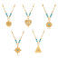 Picture of Eco-friendly Vacuum Plating Retro Religious 18K Real Gold Plated Copper & Turquoise Ball Chain Sun Evil Eye Pendant Necklace For Women Party
