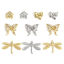 Picture of Brass Insect Charms Real Gold Plated Butterfly Animal Dragonfly