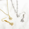 Picture of Brass Charms Real Gold Plated Rubik's Cube/ Magic Cube Clear Cubic Zirconia Tetris 12mm x 10mm