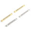 Picture of Brass Geometric Connectors Charms Pendants Rectangle Real Gold Plated Micro Pave Clear Cubic Zirconia 32mm x 4mm