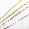 Picture of Brass Geometric Connectors Charms Pendants Rectangle Real Gold Plated Micro Pave Clear Cubic Zirconia 32mm x 4mm