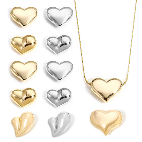 Picture of Brass Valentine's Day Charms Heart 3D