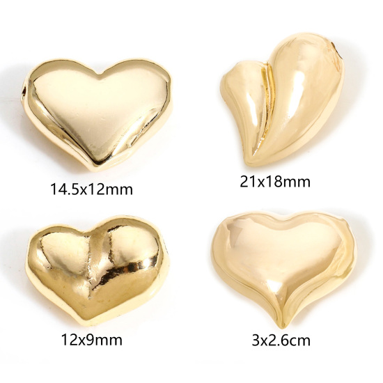 Picture of Brass Valentine's Day Charms Heart 3D