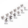 Picture of 304 Stainless Steel Ear Post Stud Earring For DIY Jewelry Making Accessories Cabochon Settings