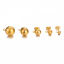 Picture of 304 Stainless Steel Ear Post Stud Earring With Loop Connector Accessories Hemispherical Gold Plated
