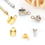 Image de 10 Pcs Connecteurs d'Extrémités à Sertir pour la Fabrication de Bijoux en Chaîne de Tasse en Laiton Carré Plaqué Or Véritable