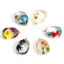 Immagine di 2 Pz Gioielli in Resina Fiore Handmade Reale Ciondoli Goccia Oro Placcato Multicolore Fiore Margherita 25mm x 16mm