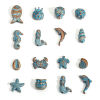 Picture of Zinc Based Alloy Ocean Jewelry Spacer Beads For DIY Jewelry Making Antique Copper Blue Star Fish Mermaid Patina