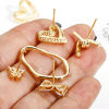 Picture of Eco-friendly Vacuum Plating Sweet & Cute Exquisite Real Gold Plated Copper Daisy Flower Ear Post Stud Earrings For Women Party