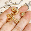 Picture of Eco-friendly Vacuum Plating Sweet & Cute Exquisite Real Gold Plated Copper Daisy Flower Ear Post Stud Earrings For Women Party