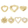 Imagen de 1 Unidad Latón día de San Valentín Colgantes Charms Corazón 18K Oro Real Chapado
