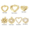 Imagen de 1 Unidad Latón día de San Valentín Colgantes Charms Corazón 18K Oro Real Chapado