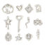 Imagen de 1 Unidad Latón Colgantes Charms Platino Real Chapado Claro Circón Artificial