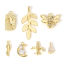 Immagine di 2 Pz Ottone Charms Ape 18K Vero Oro Placcato Aeroplano