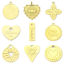 Picture of Eco-friendly Vacuum Plating 304 Stainless Steel Valentine's Day Charms 18K Real Gold Plated Heart Eye