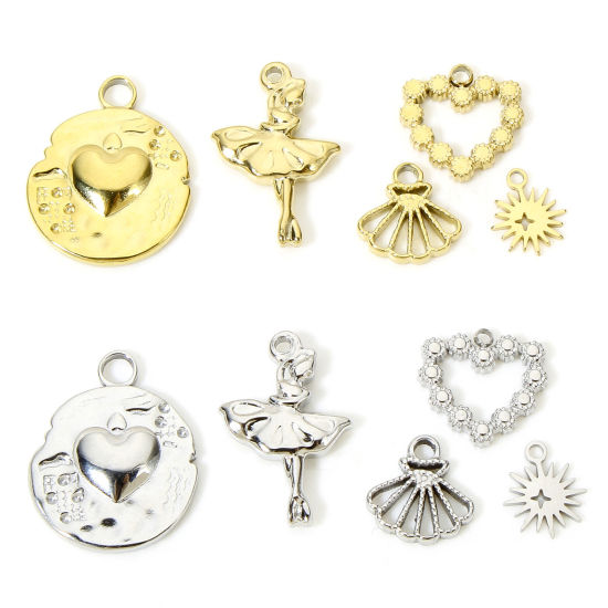 Picture of Eco-friendly 304 Stainless Steel Stylish Charms Multicolor Ballerina Heart